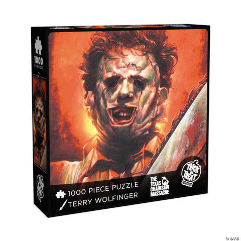 20" x 27" The Texas Chainsaw Massacre™ Leatherface 1000 Piece Jigsaw Puzzle | Horror-Shop.com