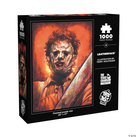 20" x 27" The Texas Chainsaw Massacre™ Leatherface 1000 Piece Jigsaw Puzzle | Horror-Shop.com