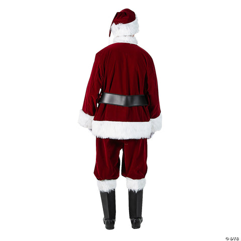 Men's Burgundy Velvet Santa Suit Costume - XL | Horror-Shop.com
