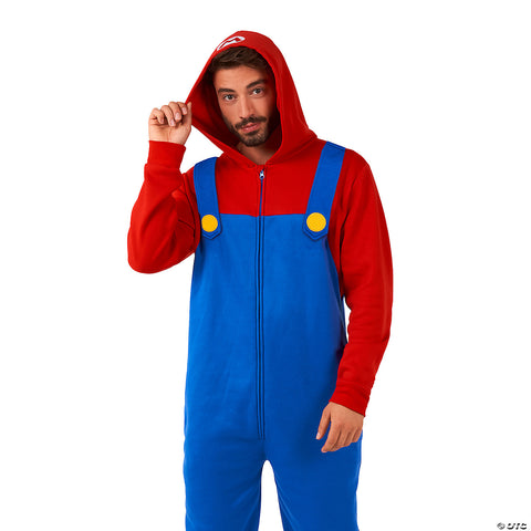 Men's Mario™ Onesie Costume -  42-44 | Horror-Shop.com