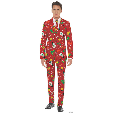 Men's Red Icon Christmas Suit