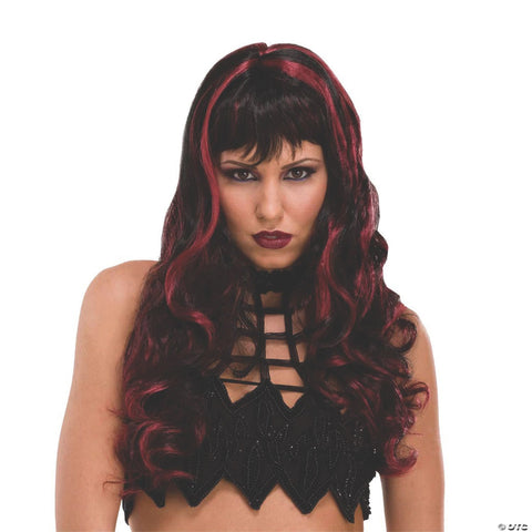 Black & Burgundy Witch Craft Wig