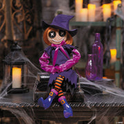 2-ft-hanging-mischievous-black-purple-witch-doll-halloween-decoration