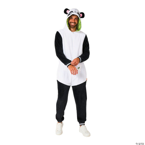Adults Panda Hooded Onesie Costume - Extra Large