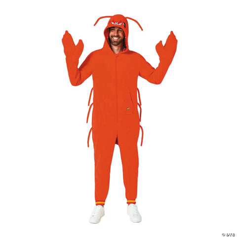 Adults Lobster Hooded Onesie Costume - Extra Large