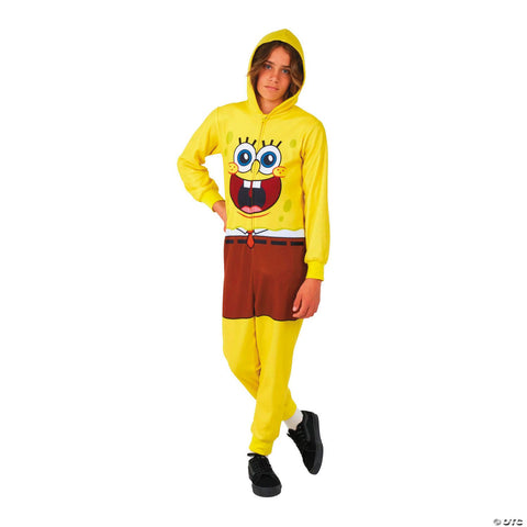 Kids SpongeBob SquarePants™ SpongeBob Hooded Onesie Costume - Small 2T-4T