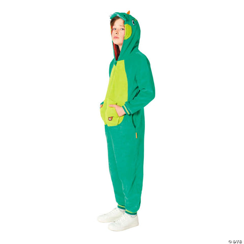 Kids Dinosaur Hooded Onesie Costume - Medium 6-8