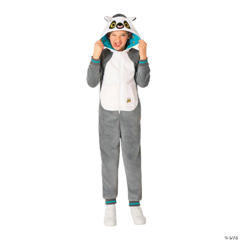 Kids Lemur Hooded Onesie Costume - Medium 6-8