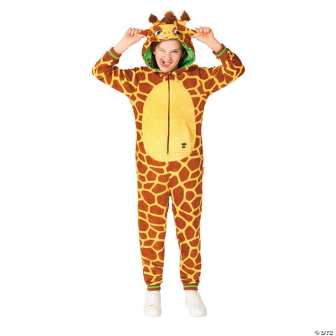 Kids Giraffe Hooded Onesie Costume - Medium 6-8