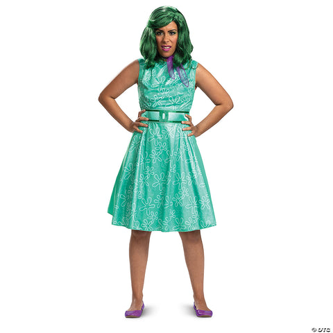 Women’s Classic Disney/Pixar Inside Out 2 Green Disgust Costume -  8-10