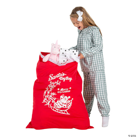 Red Tricot Santa Toy Bag | Horror-Shop.com