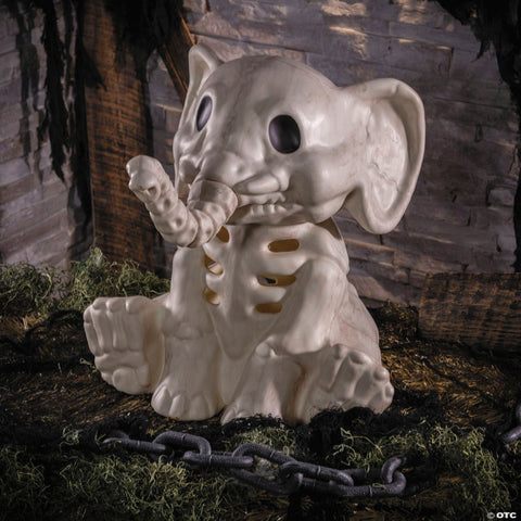 18 1/2" Sitting Elephant Skeleton Halloween Decoration