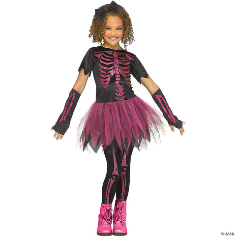 Skele-Girl Pink Child Costume | Horror-Shop.com