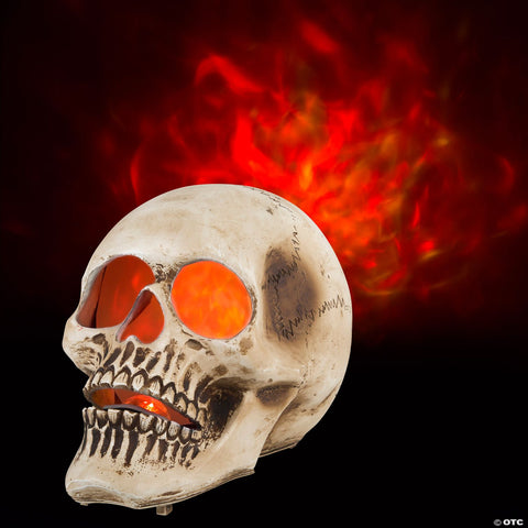 10" Blazing Scenes Skull Projection Fire & Ice