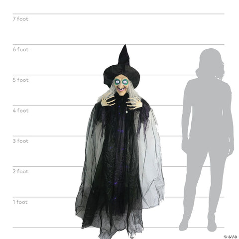 72" Animated Hanging Witch