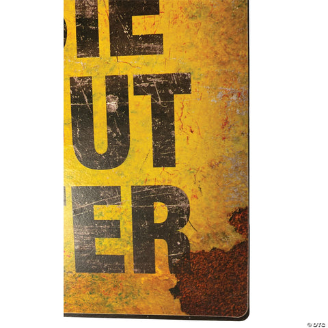 17" Zombie Fallout Shelter Metal Sign