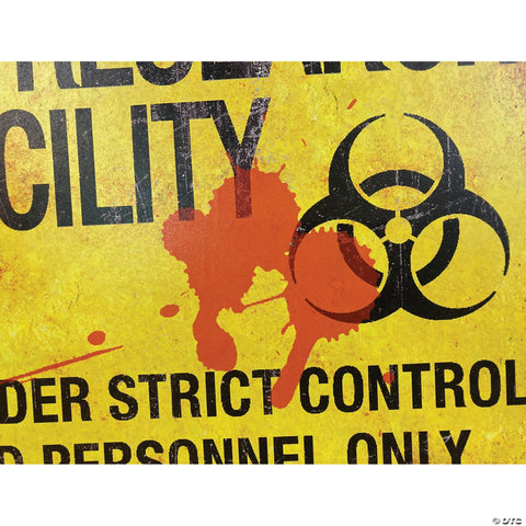 Zombie Research Factory Metal Sign