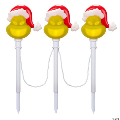 <html>22" Lightshow<sup>®</sup> EmoteGlow™ Dr. Seuss™ The Grinch Pathway Yard Stakes</html>