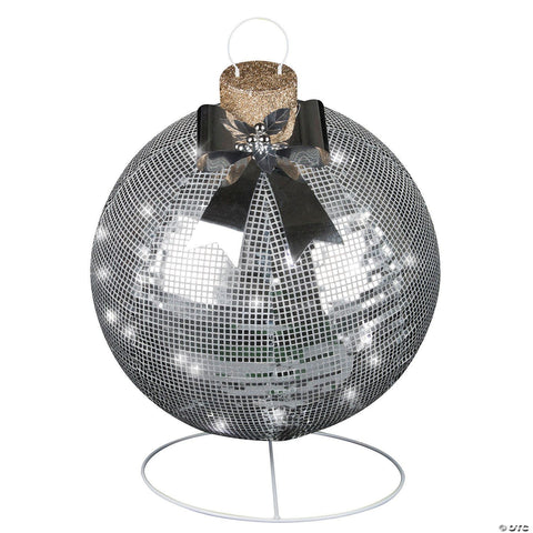 32" Disco Sparkle Silver Christmas Ornament Outdoor Yard Decoration