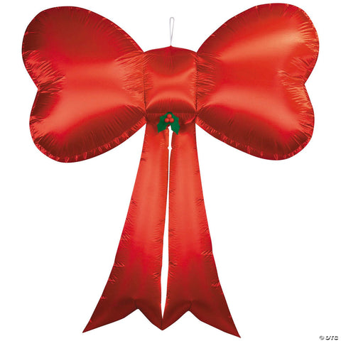 8 Ft. Airblown® Inflatable Hanging Red Satin Christmas Bow Outdoor Decoration