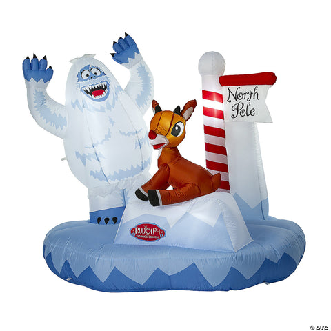 57" Blow-Up Inflatable® Rudolph Christmas Tree Wrap with Built-In LED Lights | Horror-Shop.com