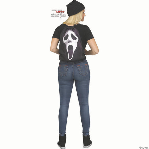 <html>16 1/2" Scream™ Ghost Face<sup>®</sup> Drawstring Backpack Accessory</html>