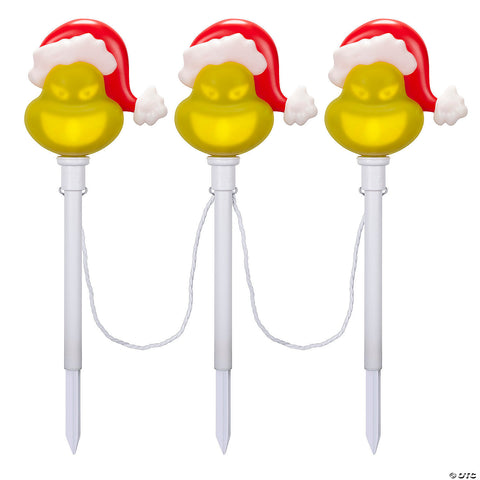 <html>22" Lightshow<sup>®</sup> EmoteGlow™ Dr. Seuss™ The Grinch Pathway Yard Stakes</html>