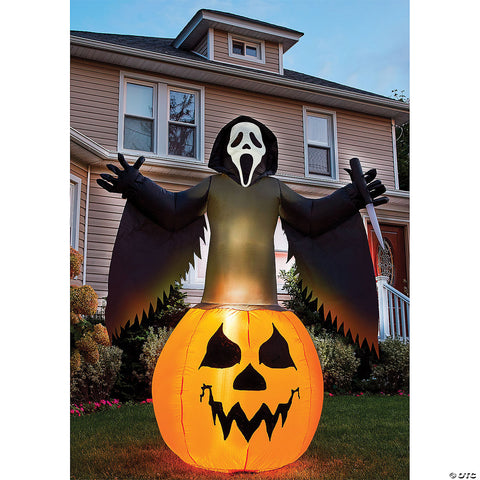 6' Scream Pumpkin Inflatable - AU Adapter