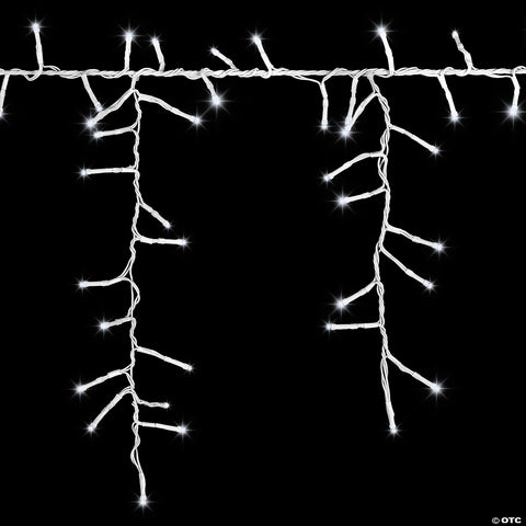<html>10 Ft. Lightshow<sup>®</sup> Strands of Magic™ Tangle-Free Cool White LED Light Icicle String Christmas Outdoor Yard Decoration</html> | Horror-Shop.com