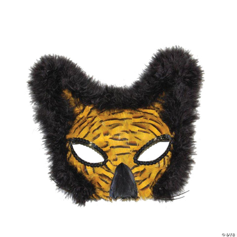 Gold Feather Lion Mask | Horror-Shop.com