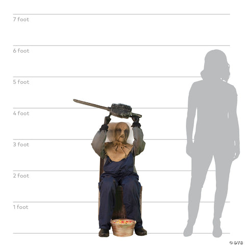 45" Chainsaw Greeter Animated Prop
