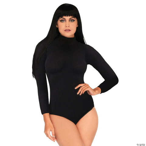Women's High Neck Bodysuit with Snap Crotch