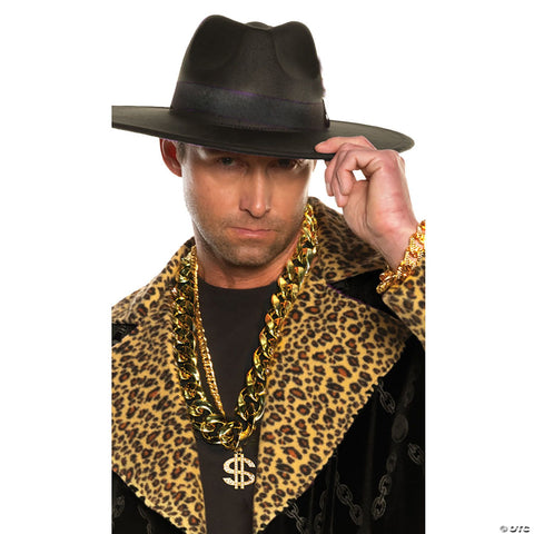 Adults Hustler Character Costume Accessory Kit with Black Hat