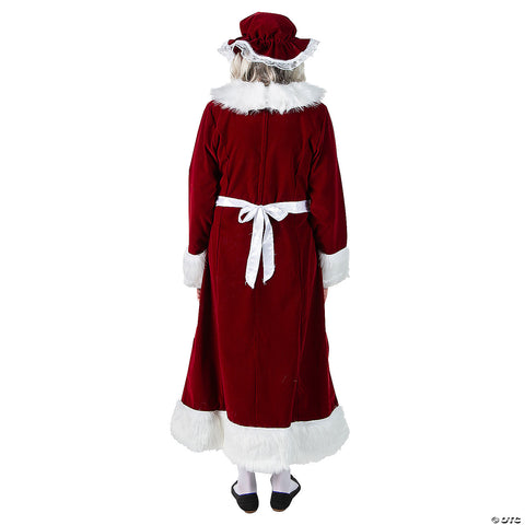 Women’s Burgundy Velvet Mrs. Claus Dress Costume - XXL | Horror-Shop.com
