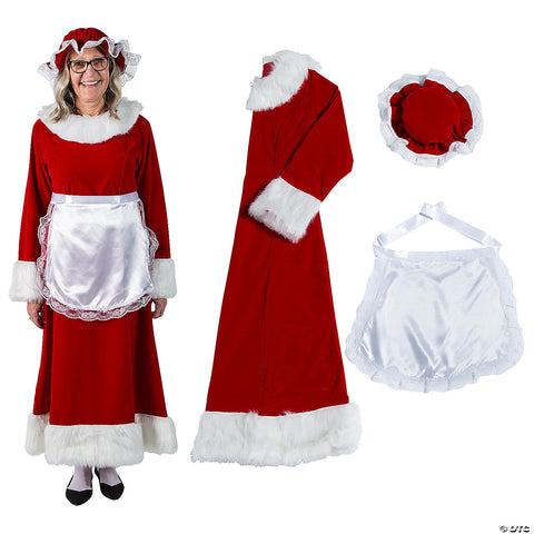 Women’s Regal Red Velvet Mrs. Claus Costume - Large 12-14 | Horror-Shop.com