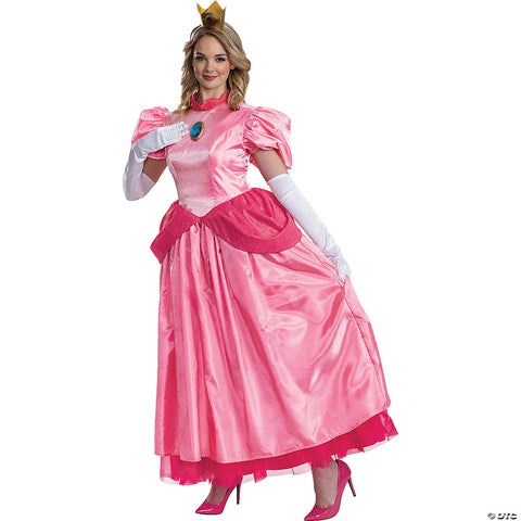 Women's Elevated Super Mario Bros™ Princess Peach Costume - Large 12-14