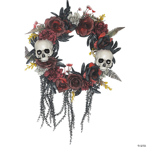 WREATH SKULL ROSES