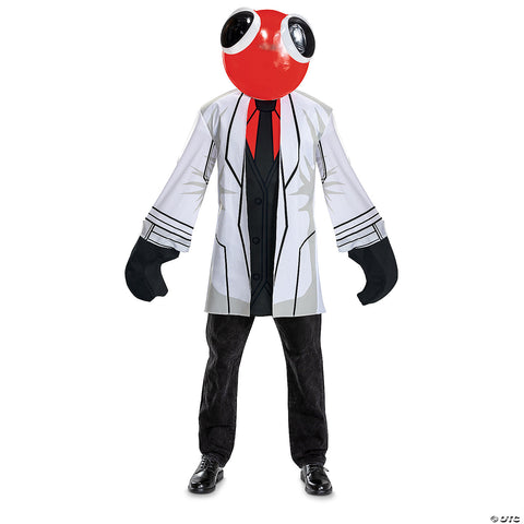 Adults Rainbow Friends Scientist Red Costume - Large/XL 42-46