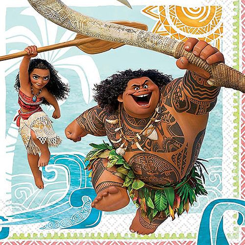 6.5" Moana Lunch Napkins - Pack of 16