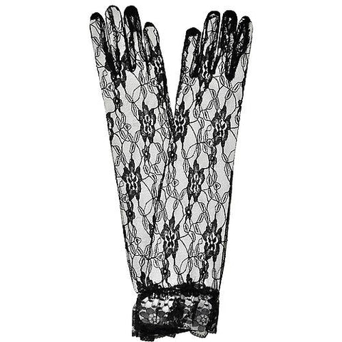 Gloves Black Lace Elbow