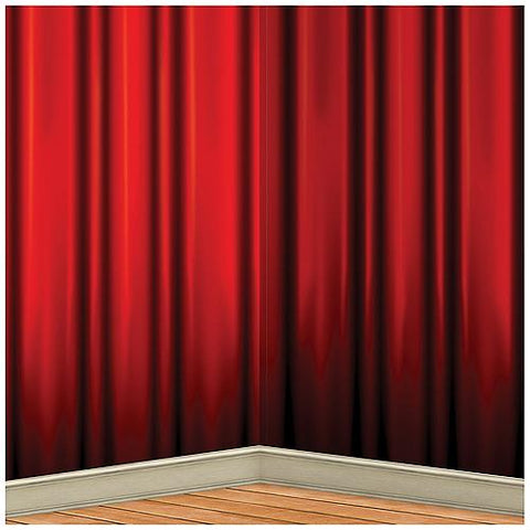 Red Curtain Backdrop 4' X 30'