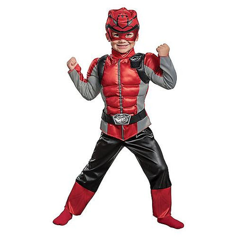 Boy's Red Ranger Muscle Costume - Beast Morphers