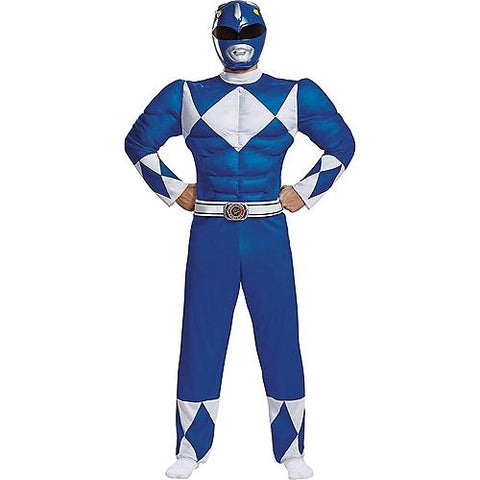 Men's Blue Ranger Classic Muscle Costume - Mighty Morphin