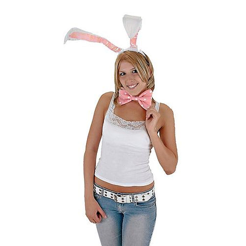 Bunny Ears Bow Tail Set White