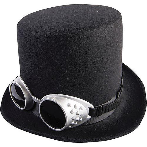 Steampunk Hat W/Goggles-Black