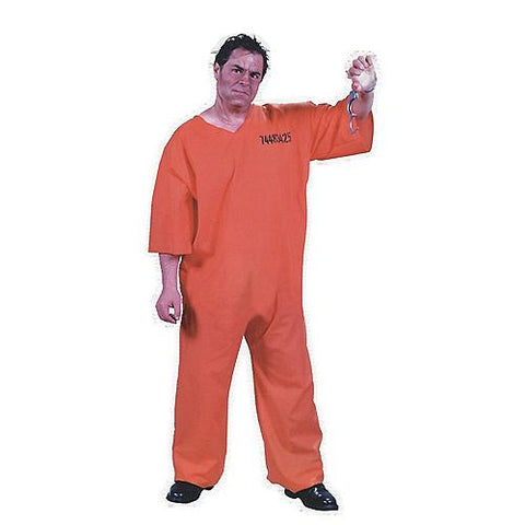 Men's Plus Size Got Busted Orange Jumpsuit