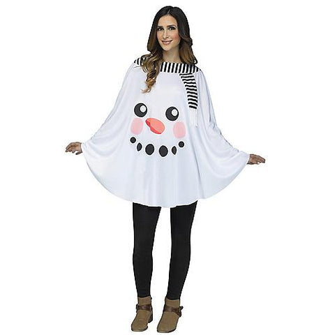 Snowman Poncho Adult