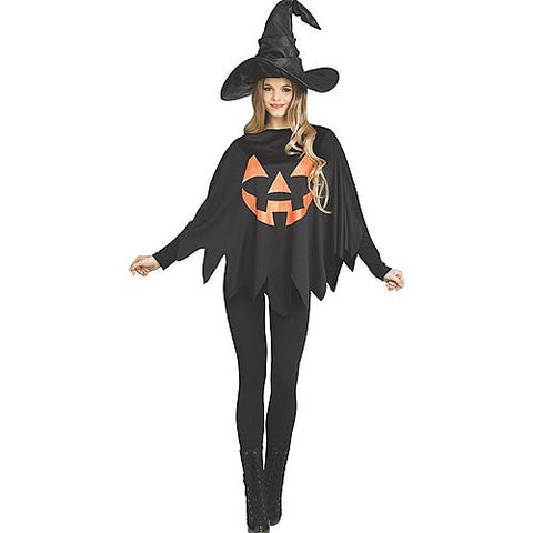 Jack O’ Lantern Pumpkin Poncho - Adult