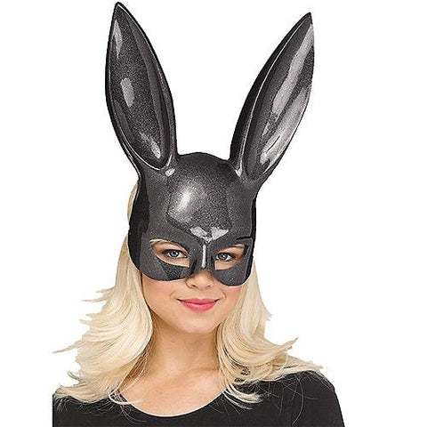 Black Glitter Bunny Mask