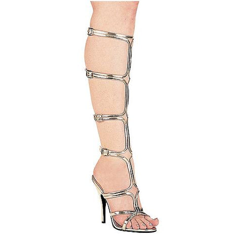 Women's Sexy Strap-Up Gold High-Heel | Horror-Shop.com